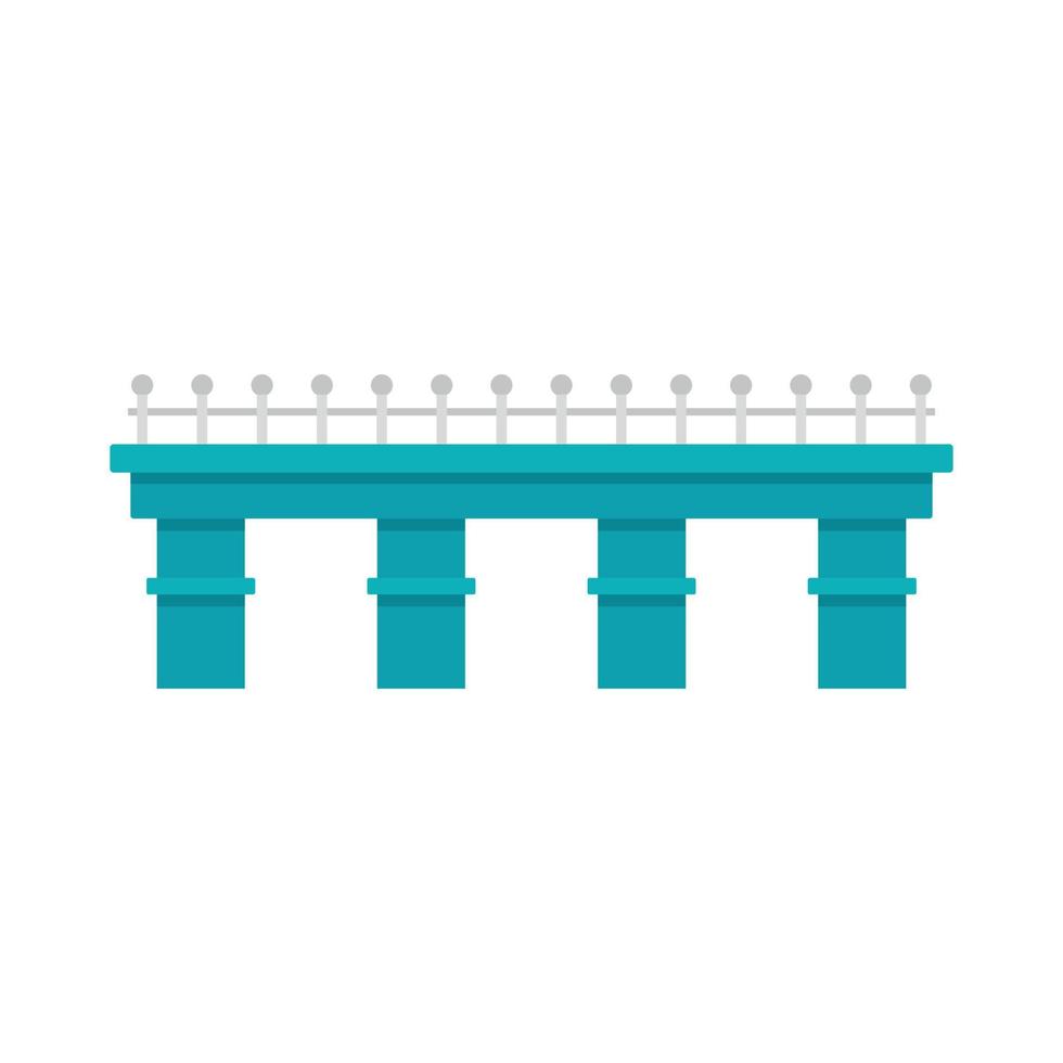 Metal bridge icon, flat style vector