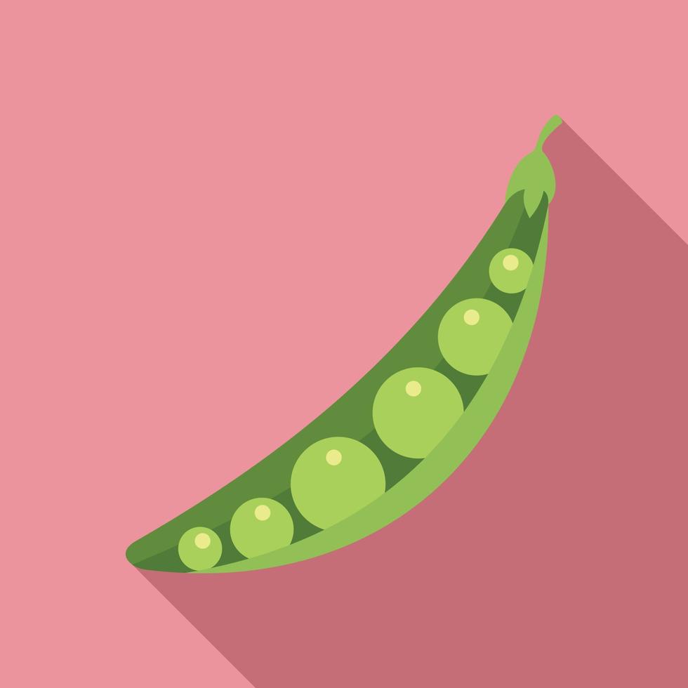 Nature peas icon, flat style vector