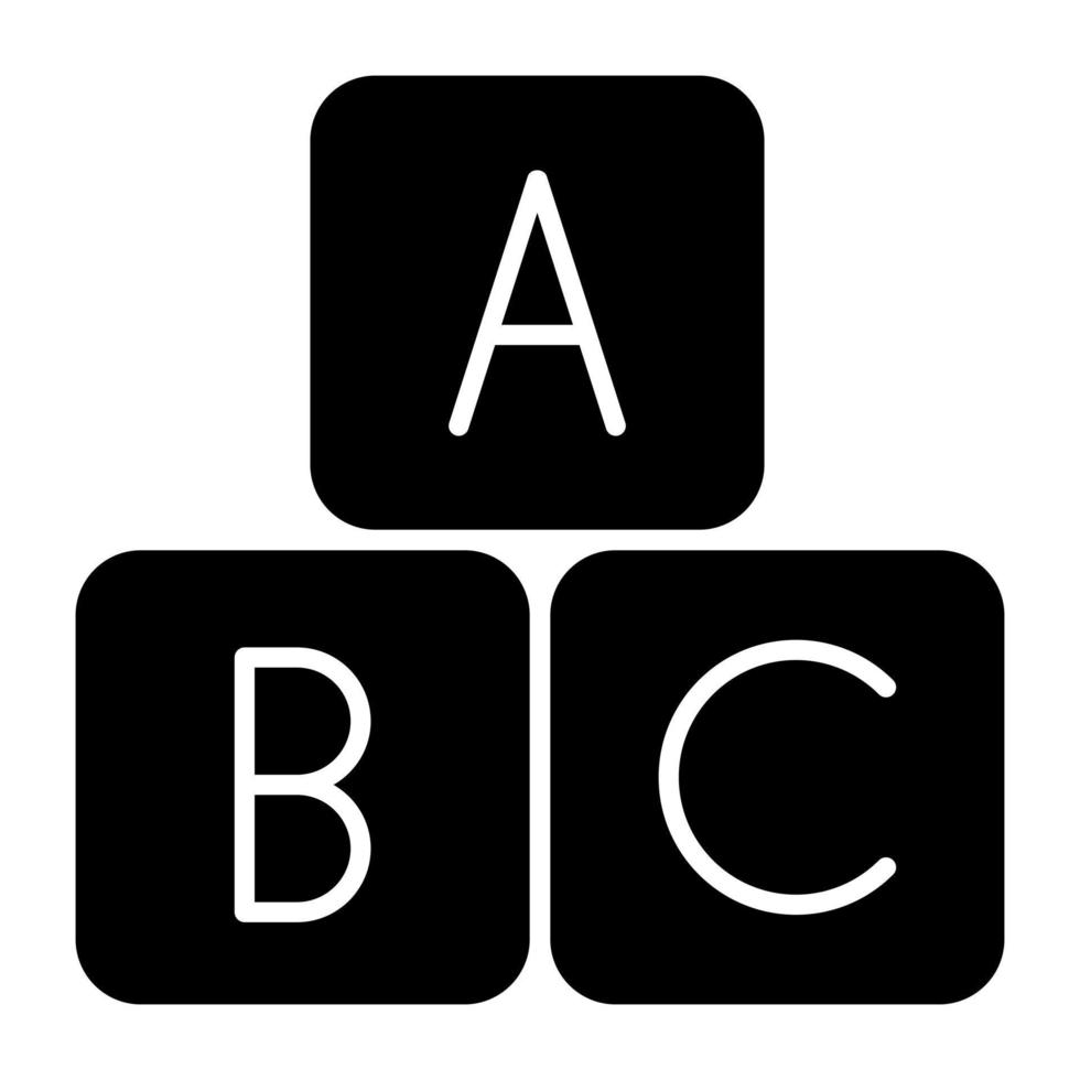 Editable design vector of abc blocks