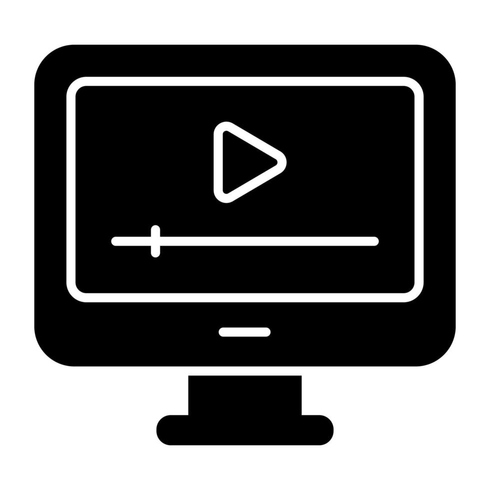 An icon design of online video vector