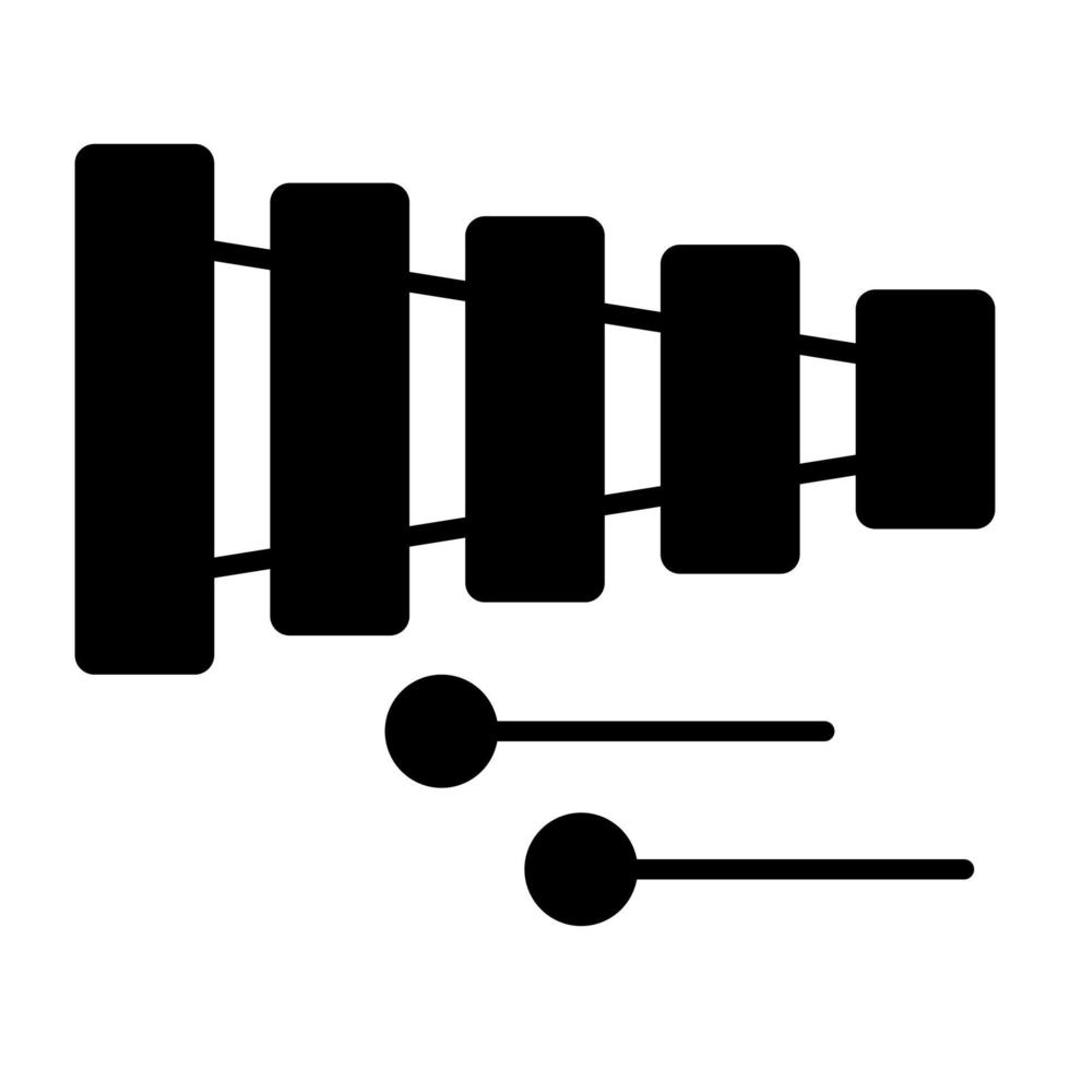 icono de diseño único de xilófono vector