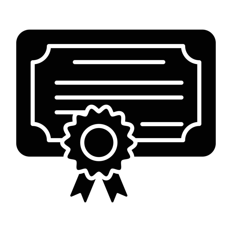 un icono de diseño único de certificado vector