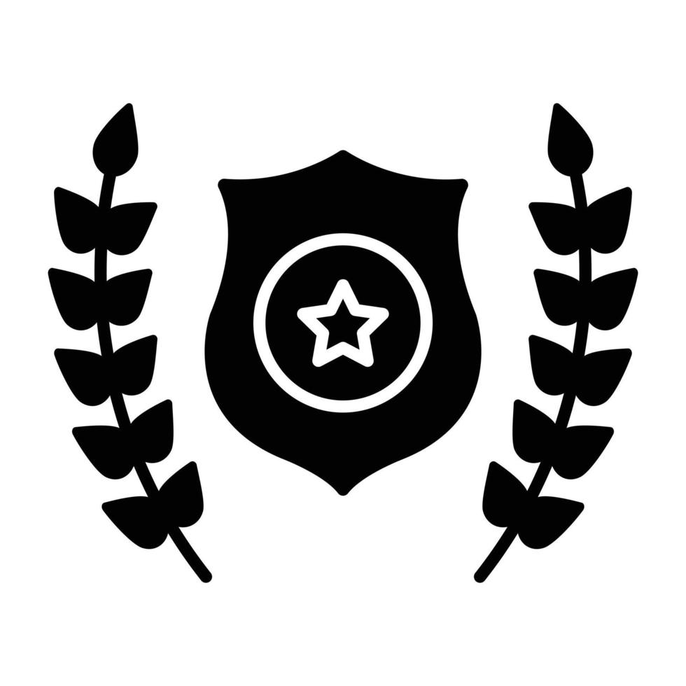 Wreath position award icon, editable vector