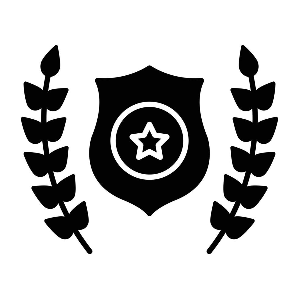 Wreath position award icon, editable vector