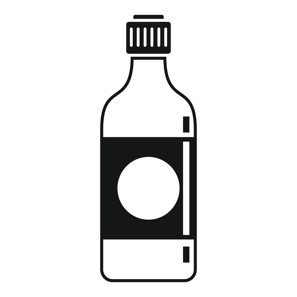 icono de botella de salsa de soja, estilo simple vector