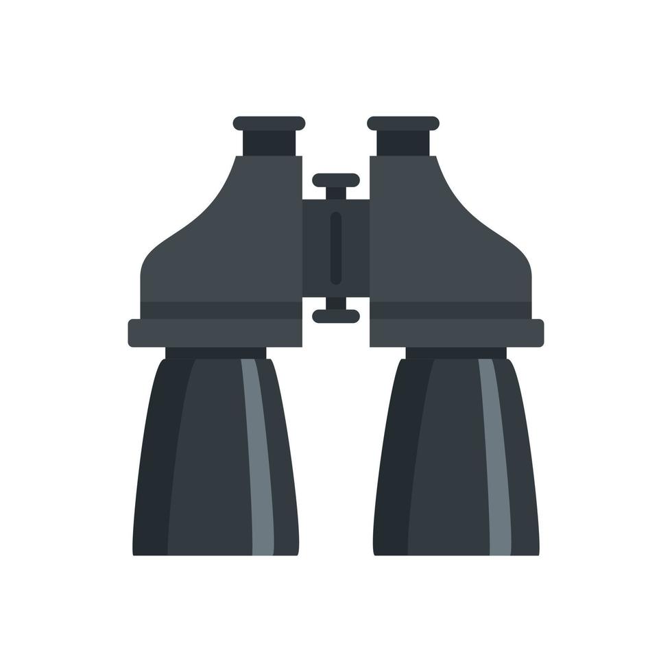 icono binocular de plástico, tipo plano vector