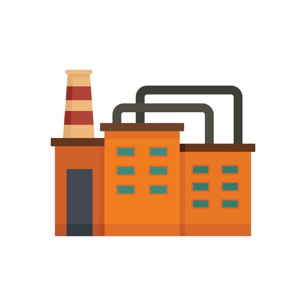 Refinery factory icon, flat style vector