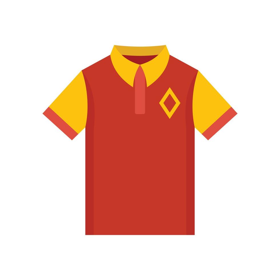 Baseball polo shirt icon, flat style vector