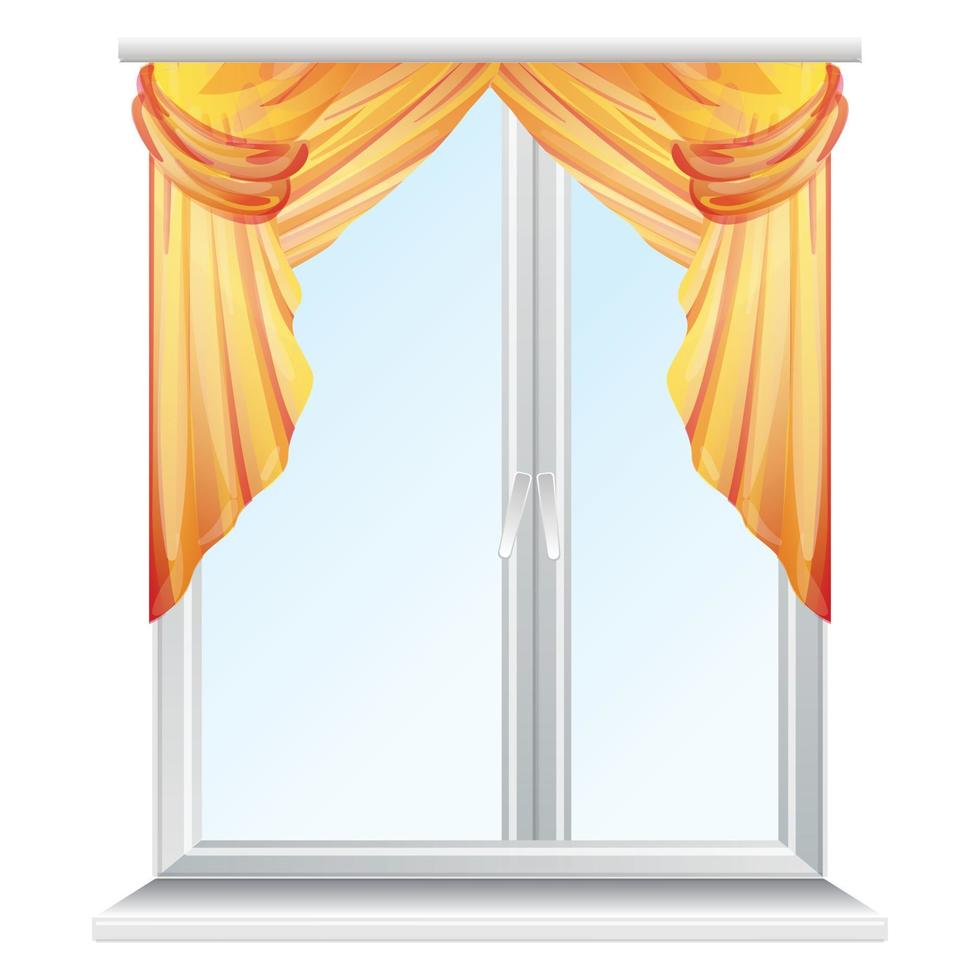 Window blind icon, cartoon style vector
