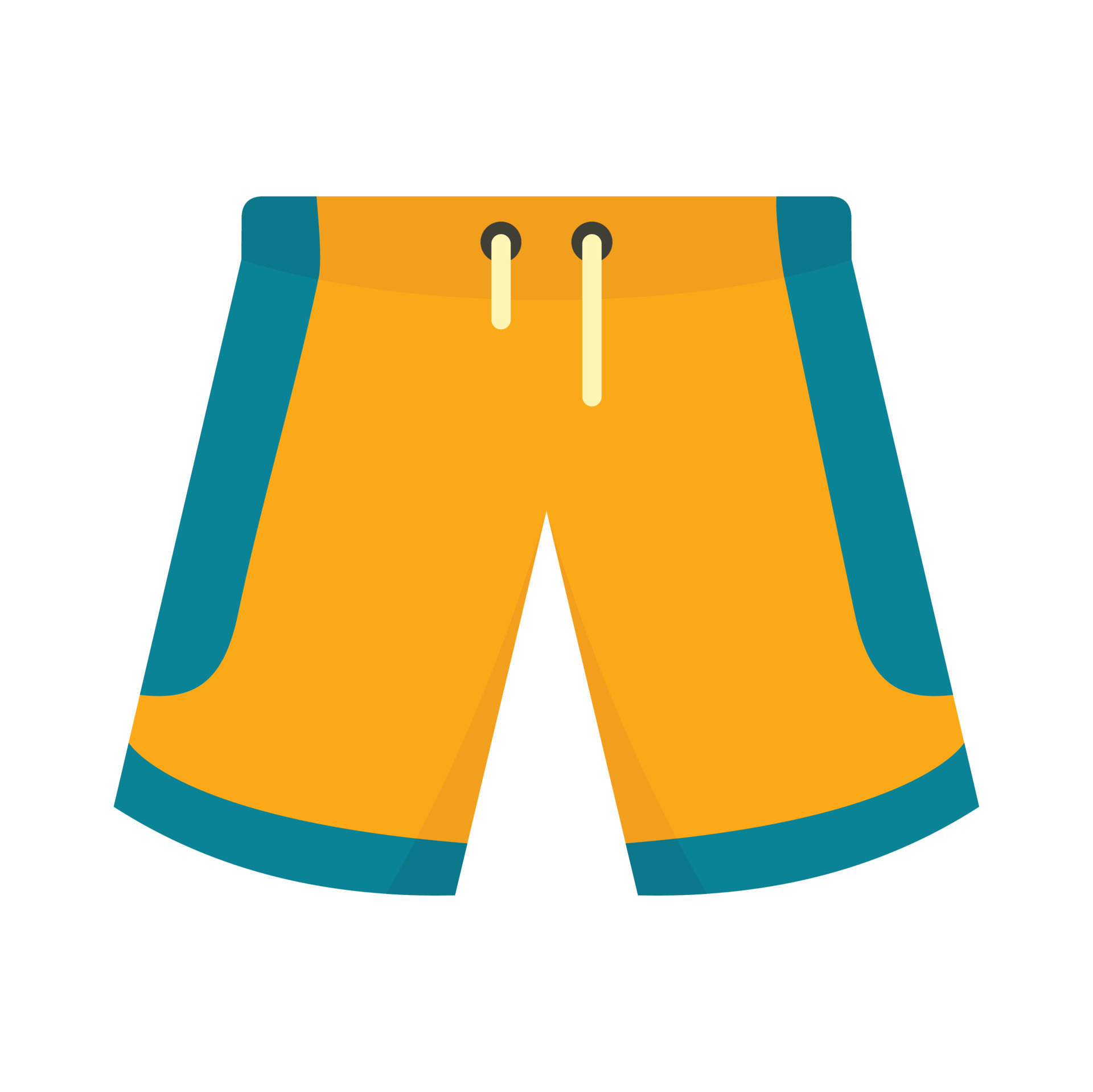 Basketball shorts icon, flat style 14477127 Vector Art at Vecteezy