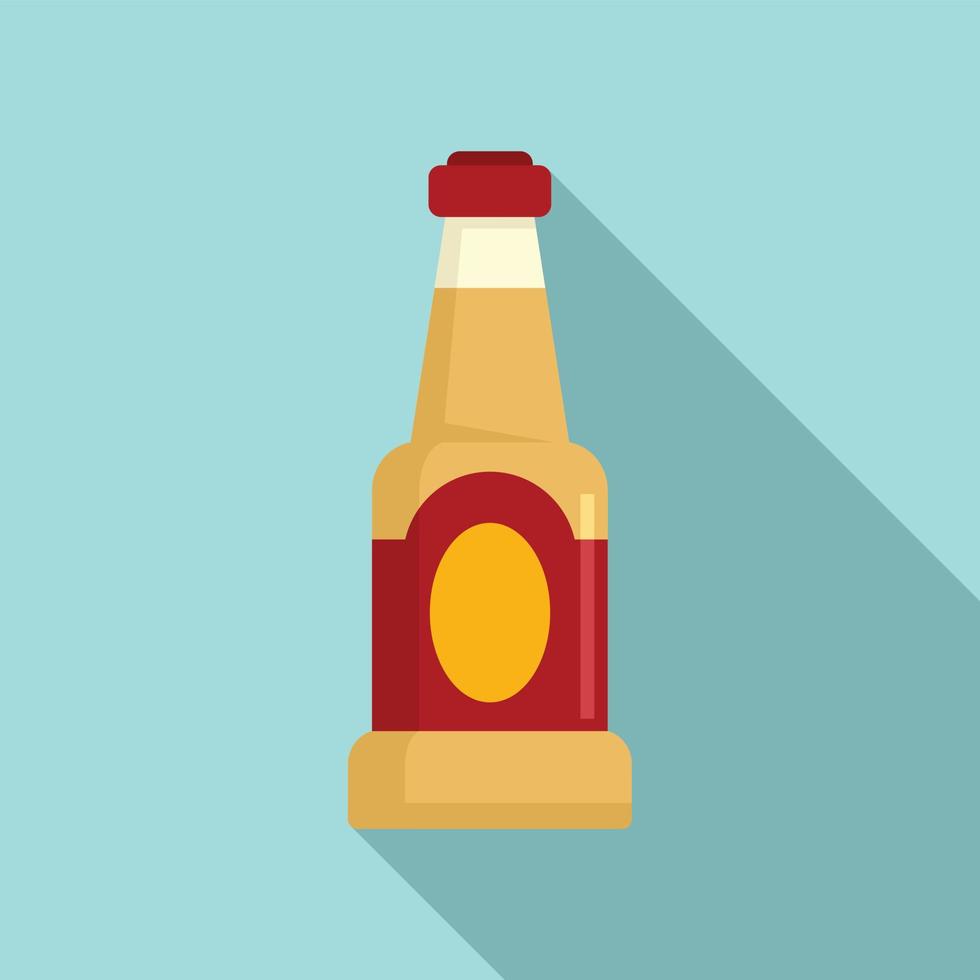 icono de botella de condimento, estilo plano vector