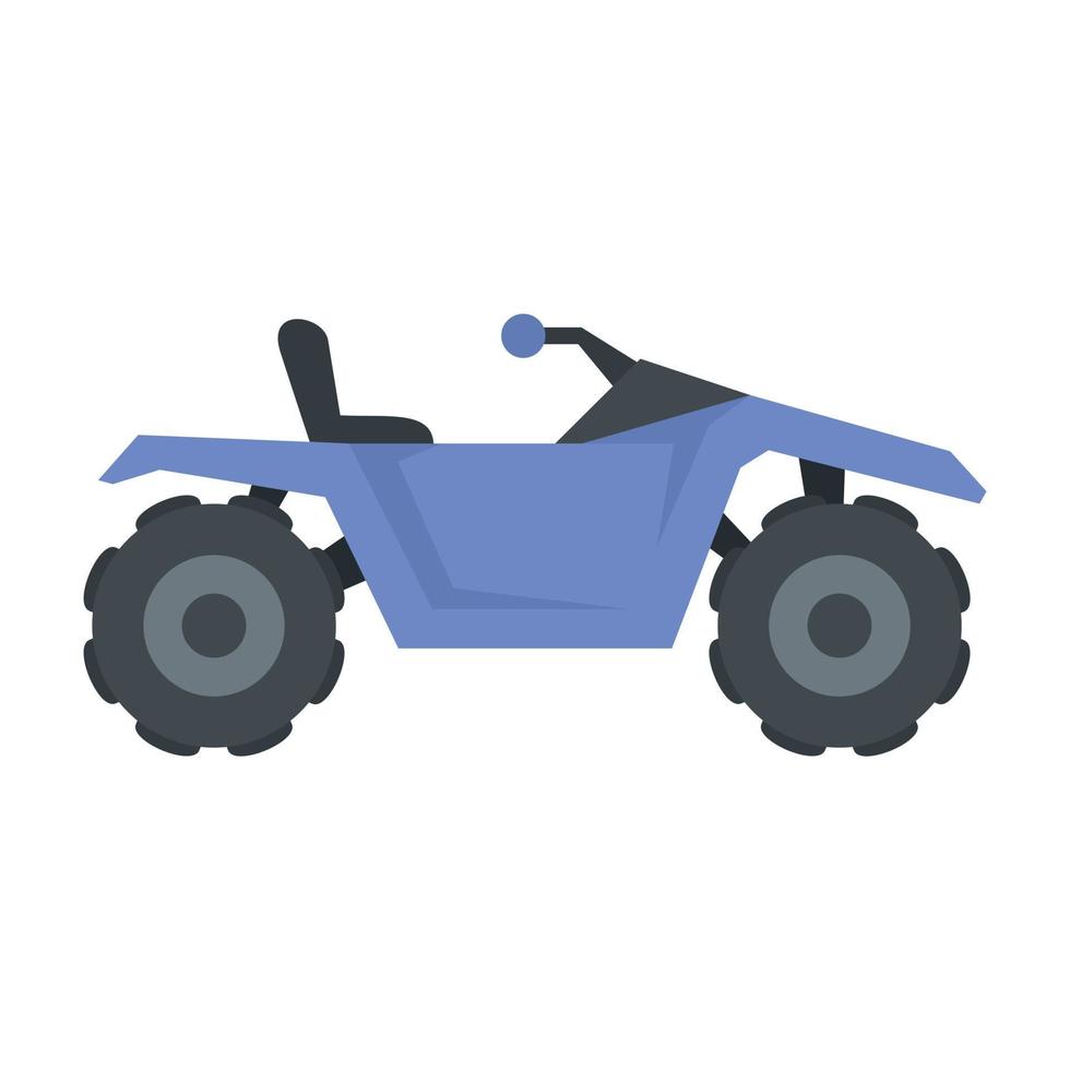 icono de quad de suciedad, estilo plano vector