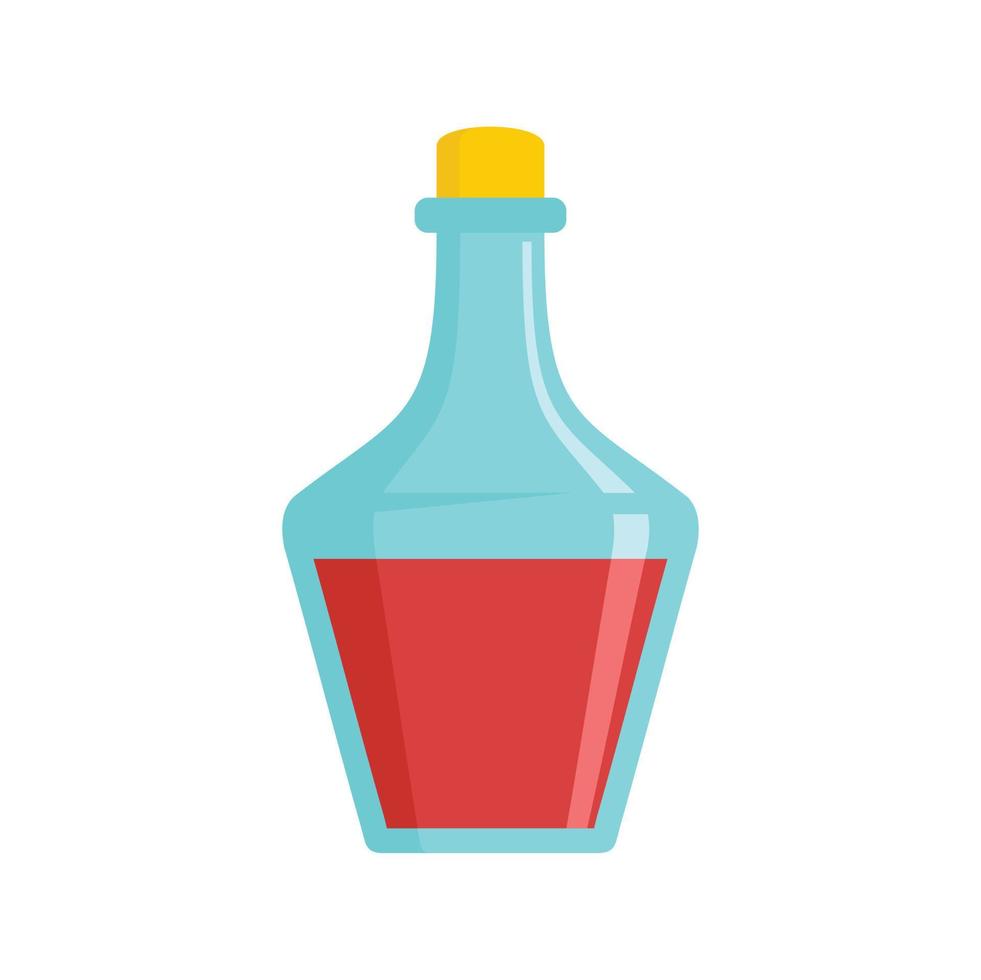 Red potion icon, flat style vector