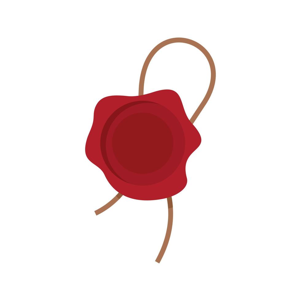 sealing wax icon, flat style vector