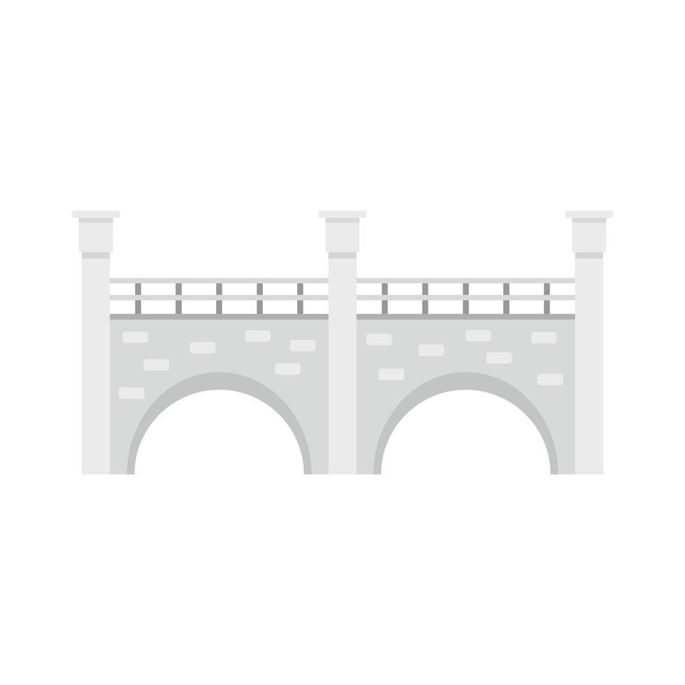 Stone bridge icon, flat style vector