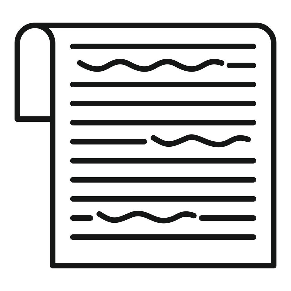 Service editor icon, outline style vector