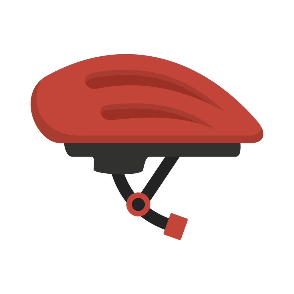 Bike helmet icon, flat style vector