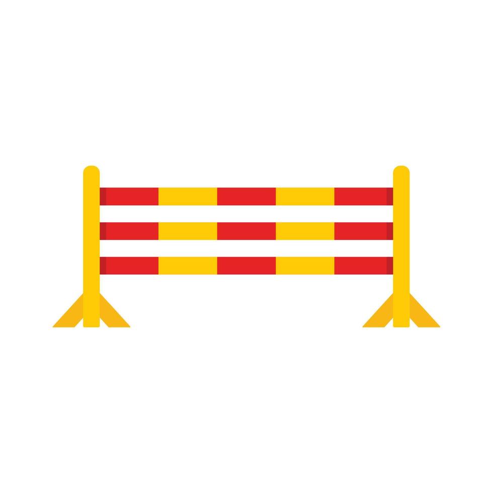 Horse jump obstacle icon, flat style vector