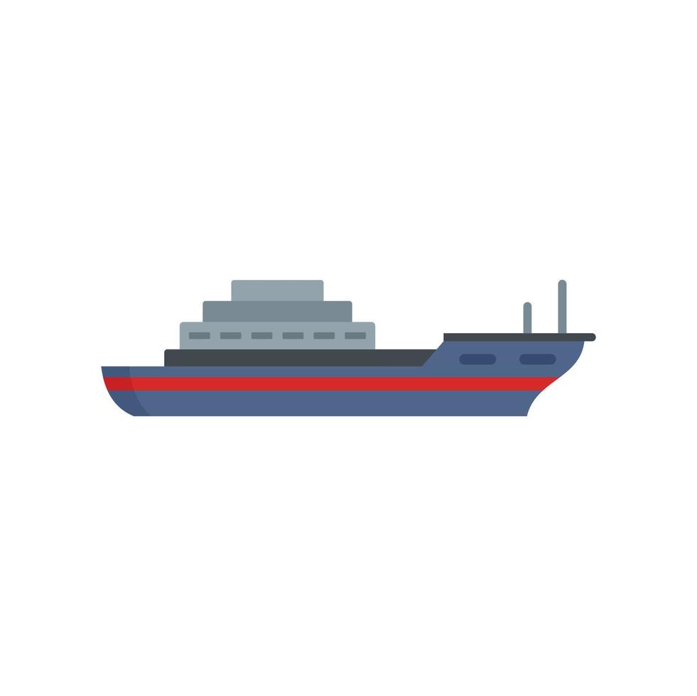 Cargo ship icon, flat style vector