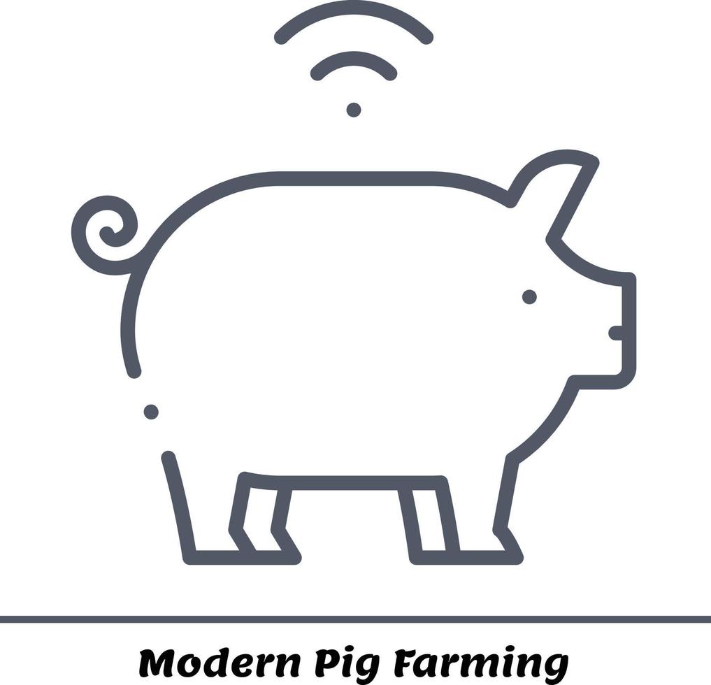 cría de cerdos moderna e inteligente, archivo de paquete de vectores agrícolas completamente editable y escalable