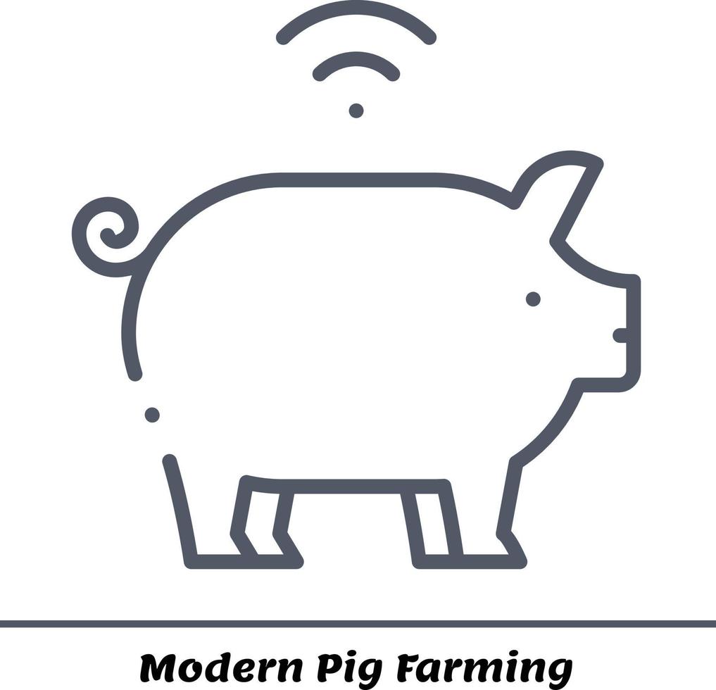 Smart Modern pig Farming, Agriculture Vector Bundle File Fully Editable and scalable