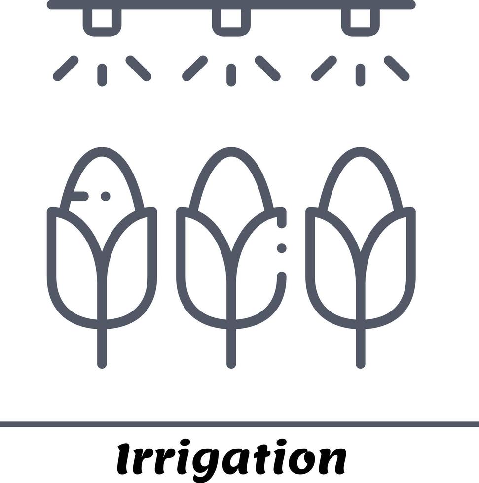 cultivo de riego moderno inteligente, archivo de paquete de vectores de agricultura totalmente editable y escalable