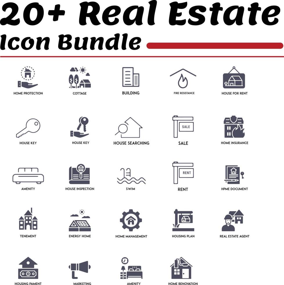 Real Estate minimal thin line web icon set. Included the icons as realty, property, mortgage, home loan and more. Outline icons collection. Simple vector illustration