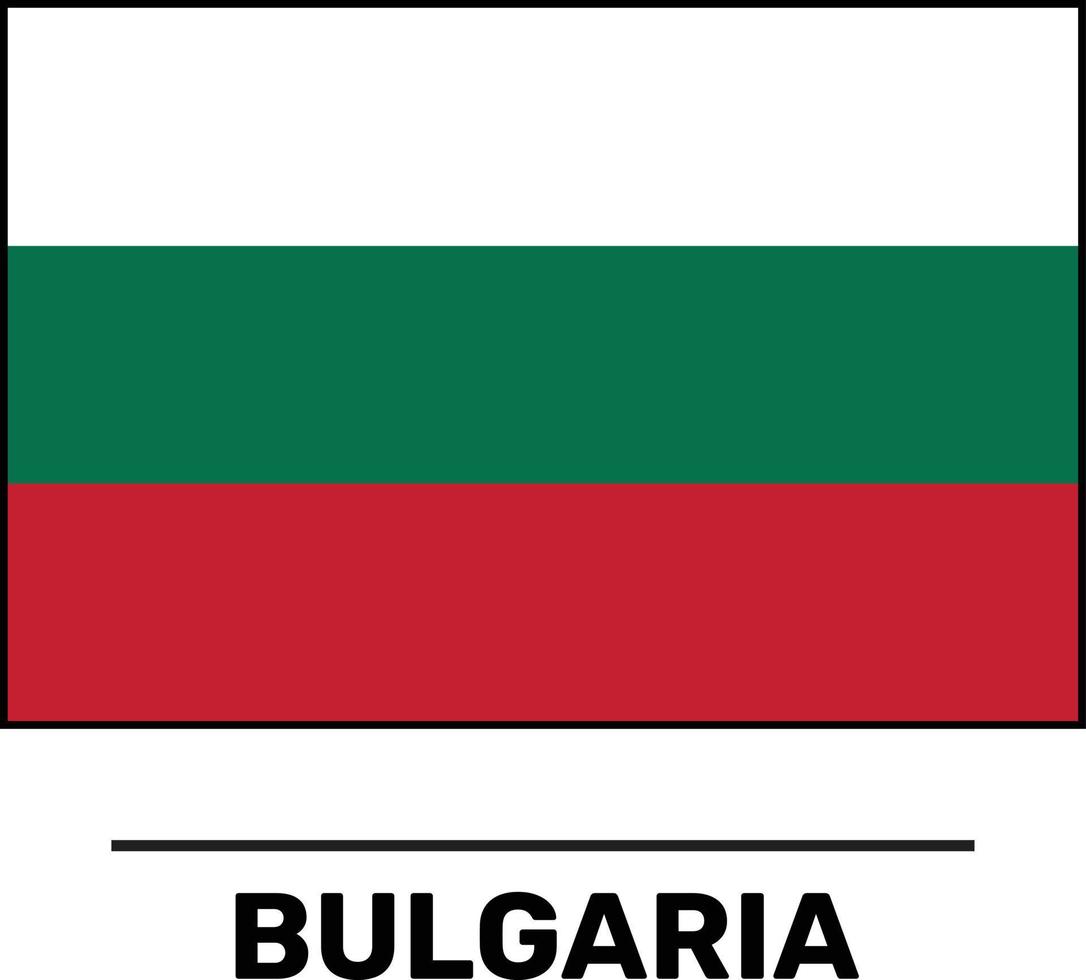 Bulgaria Flag Fully Editable and Scalable Vector File
