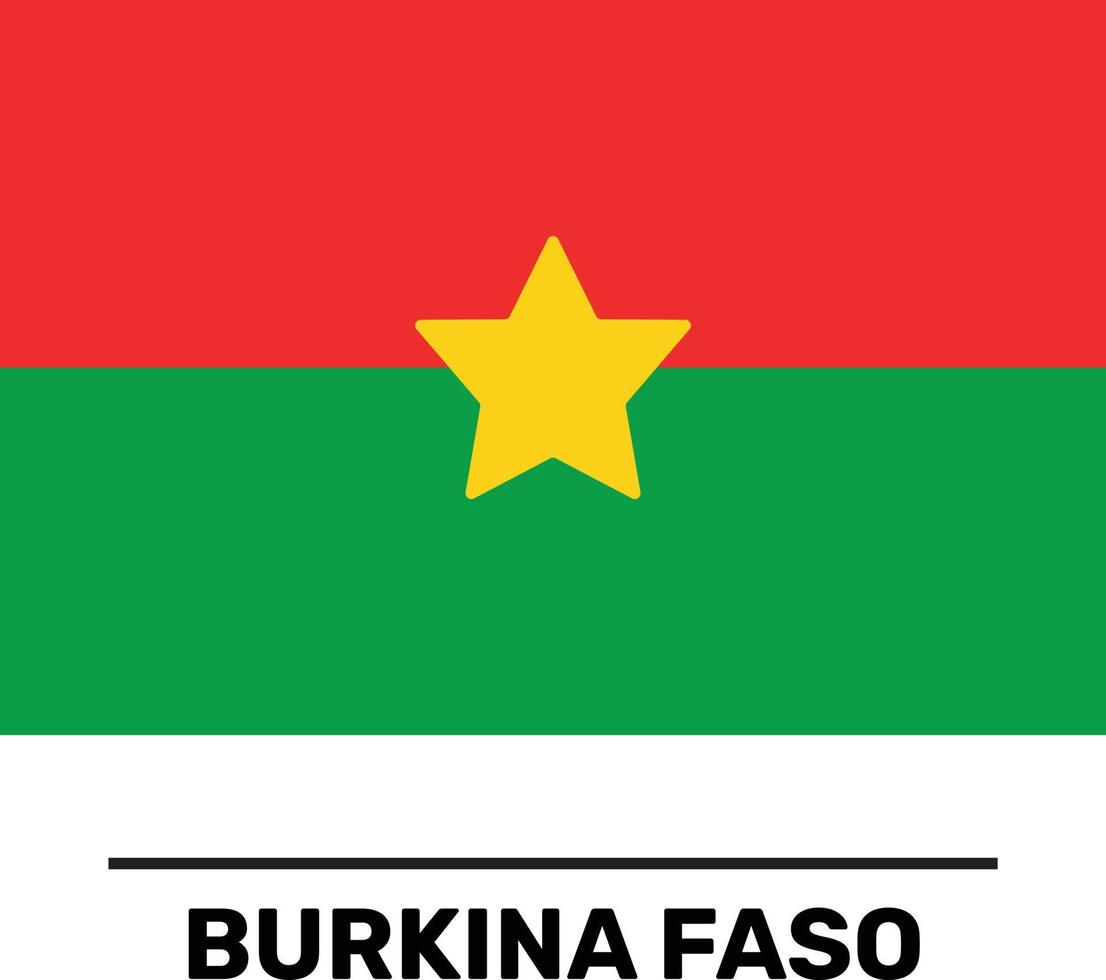 Burkina Faso Flag Fully Editable and Scalable Vector File