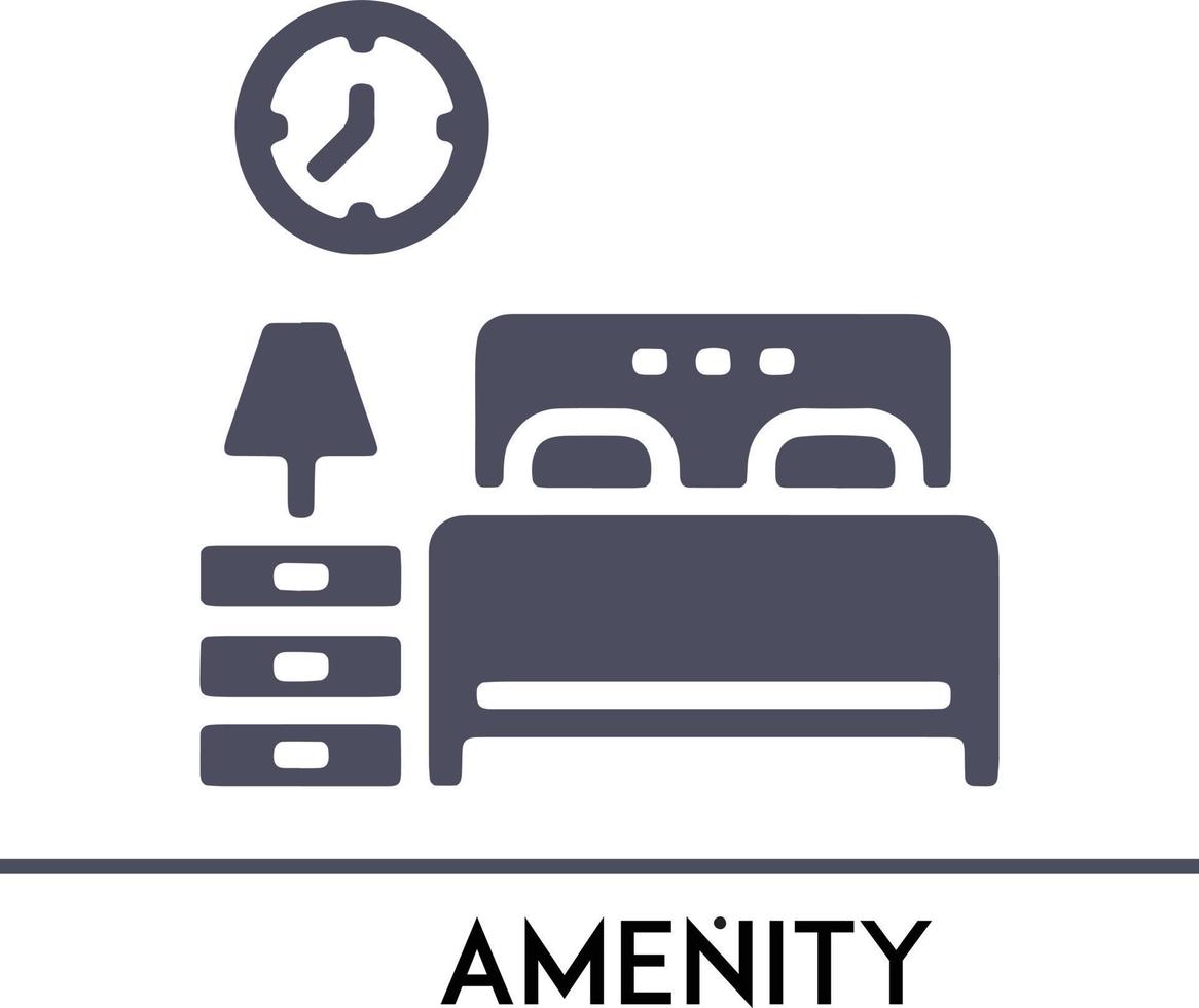 Amenity Home Icon, Real Estate minimal thin line Icon Fully Editable and Scalable. Outline icons collection. Simple vector illustration