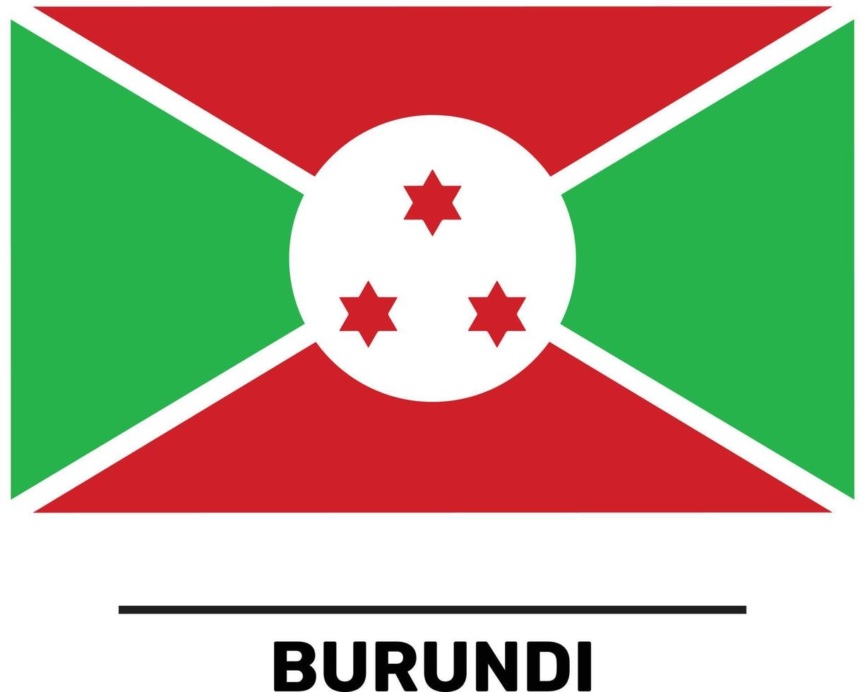 Burundi Flag Fully Editable and Scalable Vector File