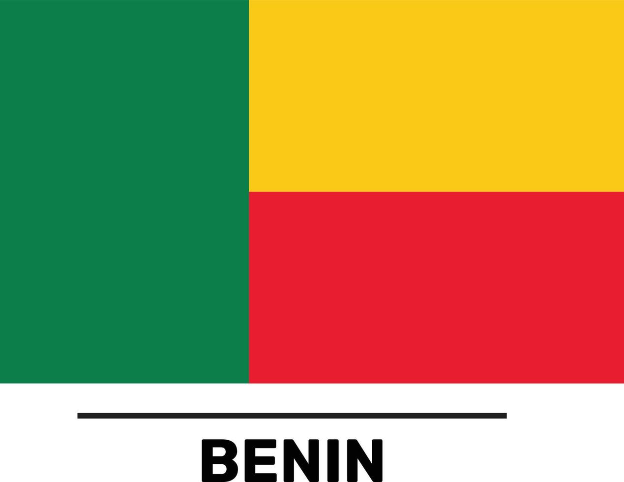 Benin Flag Fully Editable and Scalable Vector File