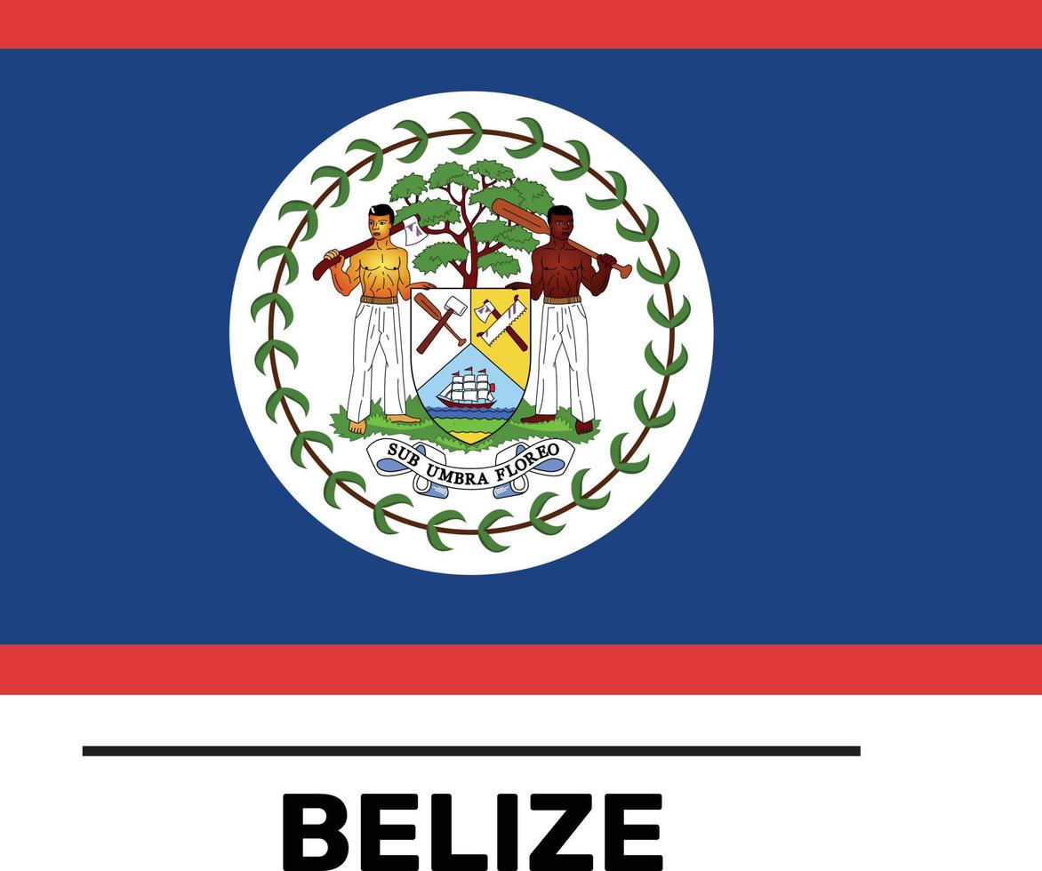 Belize Flag Fully Editable and Scalable Vector File