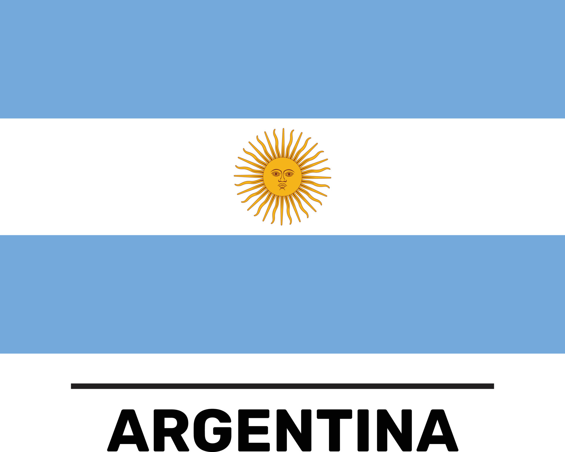 Argentina Flag Vector file fully editable and scalable Easy to use