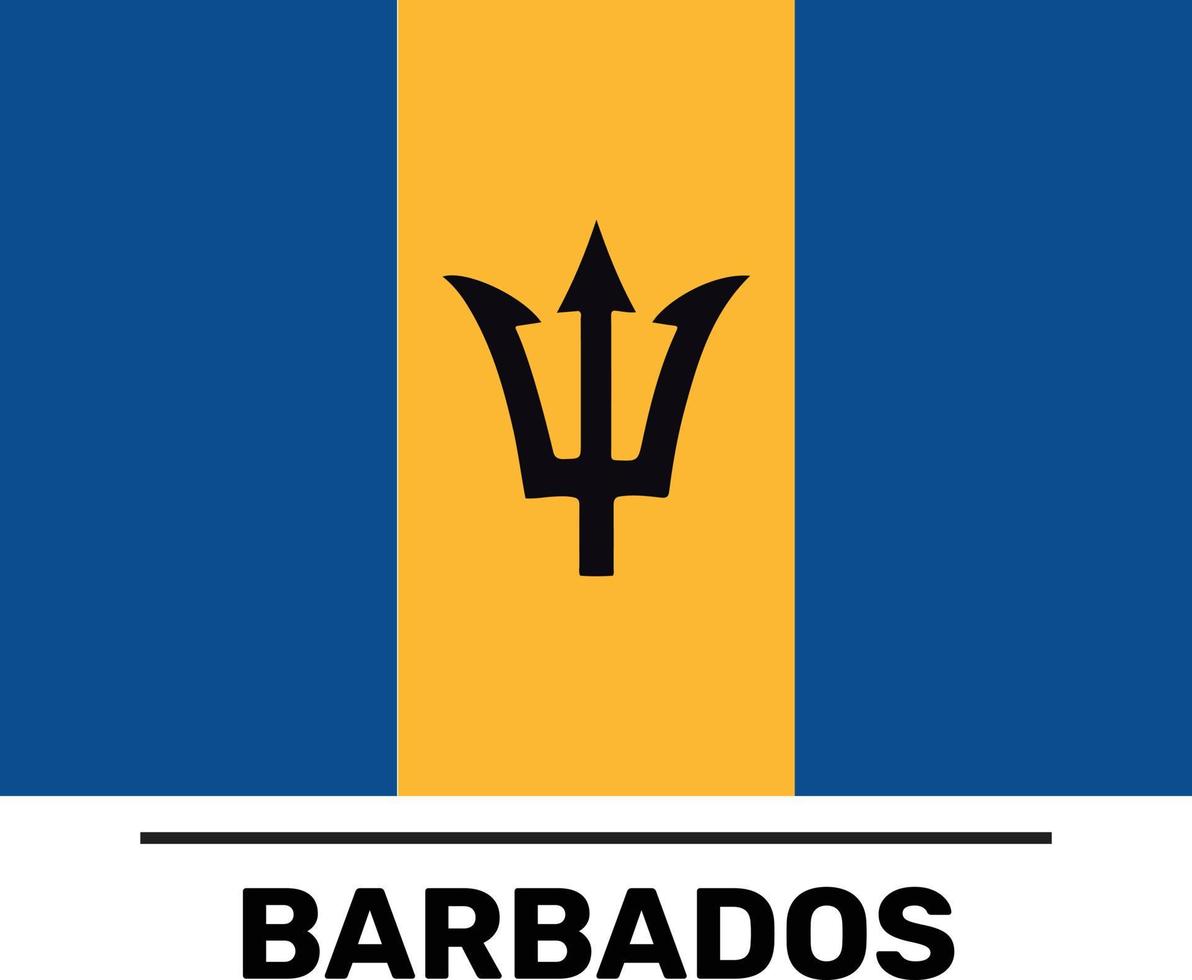 Barbados Flag Fully Editable and Scalable Vector File