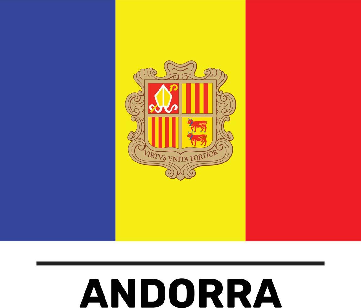 Andorra Flag Vector file fully editable and scalable Easy to use