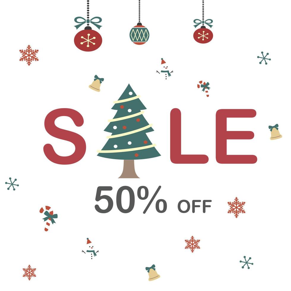 Christmas sale, Christmas ads banner, christmas background. vector
