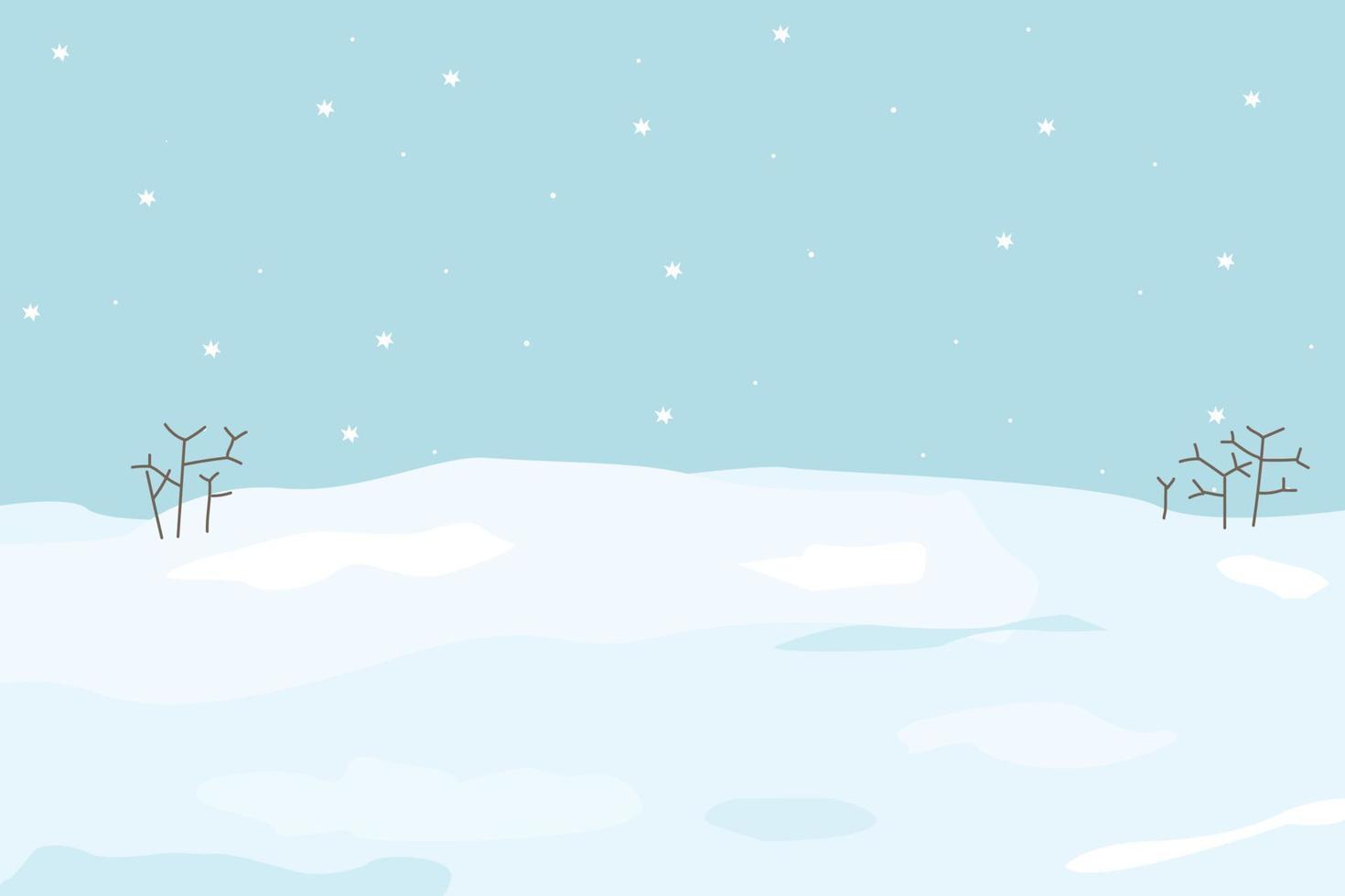 fondo de nieve, fondo de navidad, escena de nieve, vector de paisaje de invierno