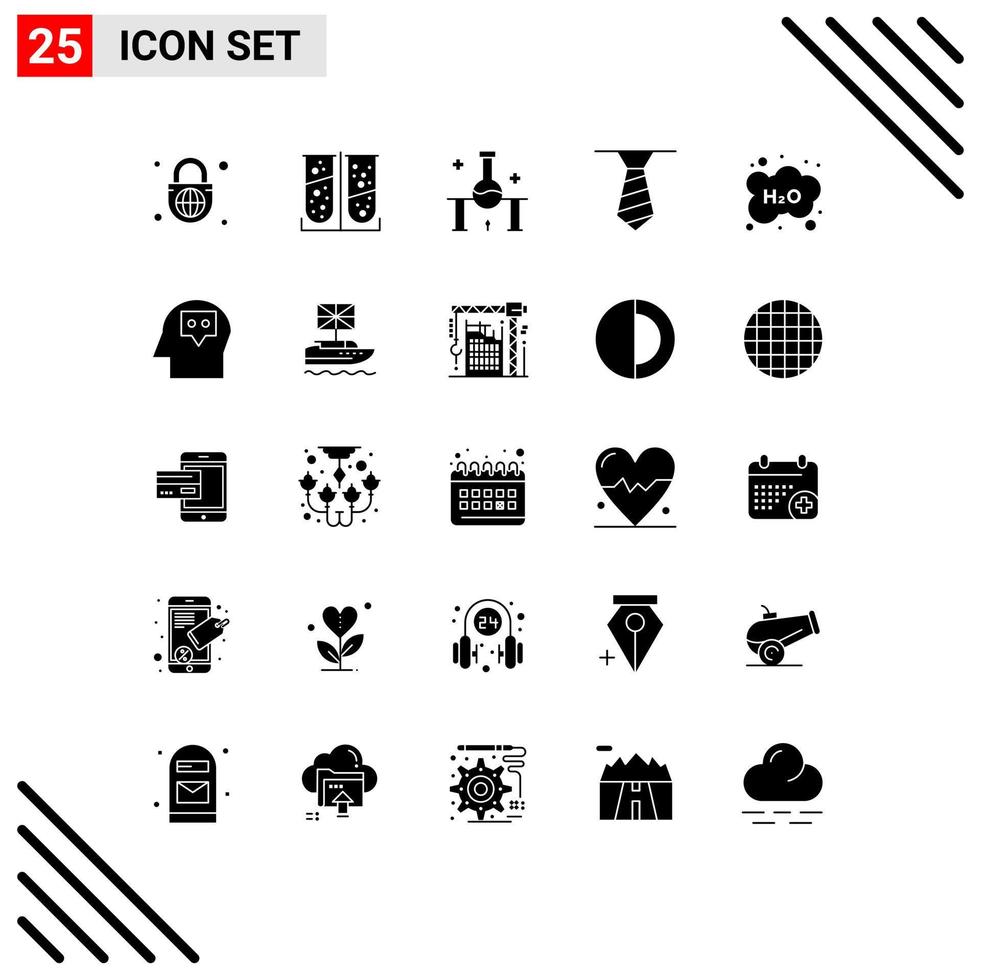 Set of 25 Modern UI Icons Symbols Signs for learning cloud laboratory clothing science lab Editable Vector Design Elements