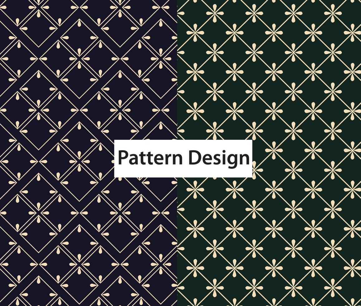 paquete de patrones sin fisuras con un diseño impresionante diseño floral dorado y decorativo vector