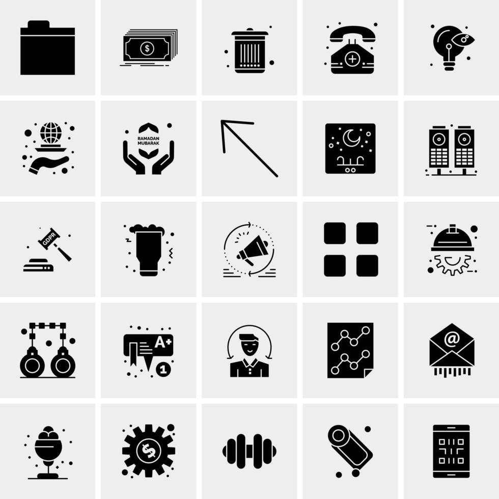 25 iconos de negocios universales vector ilustración de icono creativo para usar en proyectos relacionados con la web y dispositivos móviles