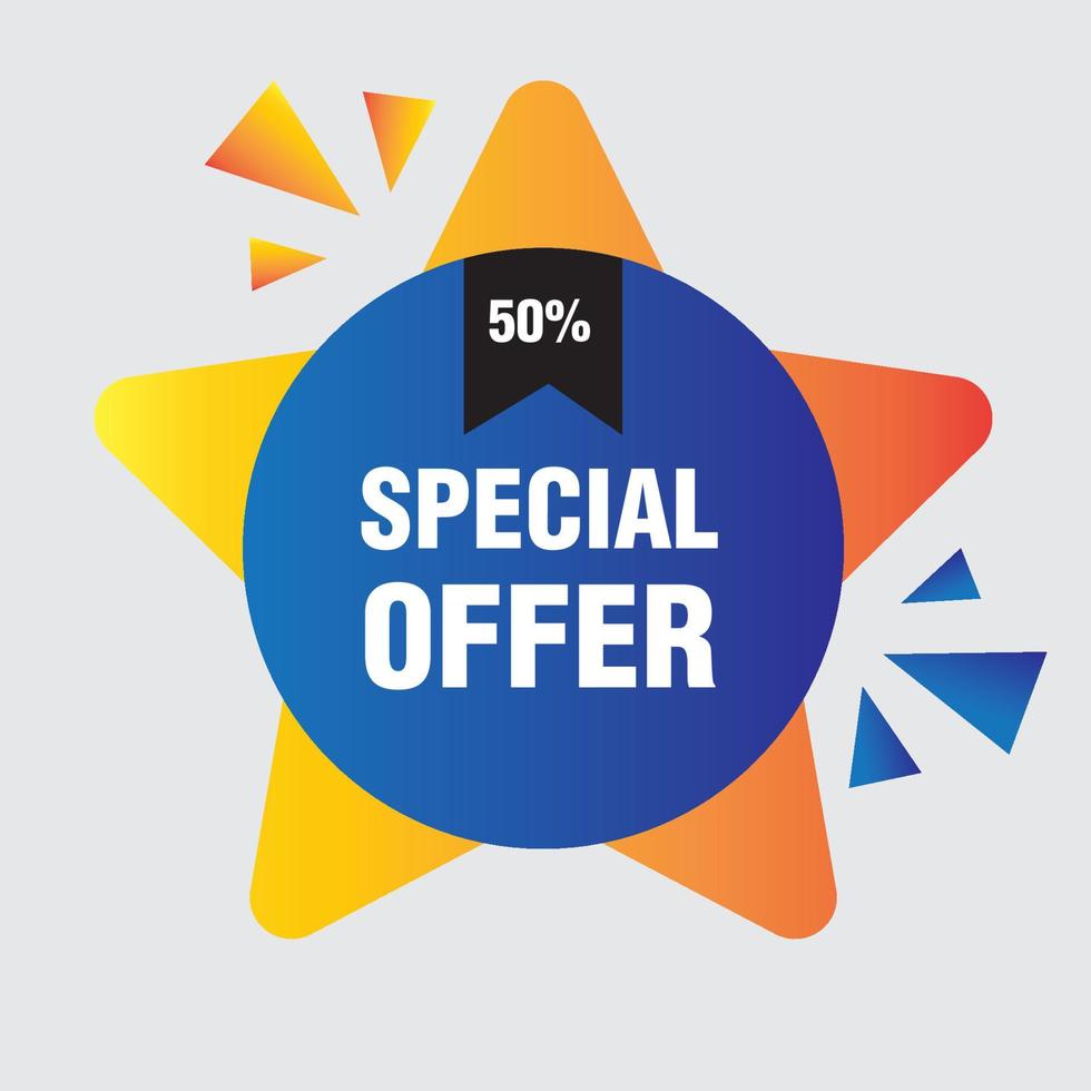Blue Gradient Special Offer Banner vector