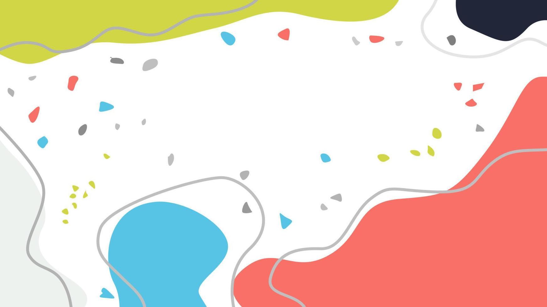 Vector abstract background with attractive colors. with abstract lines and colorful abstract pebbles.