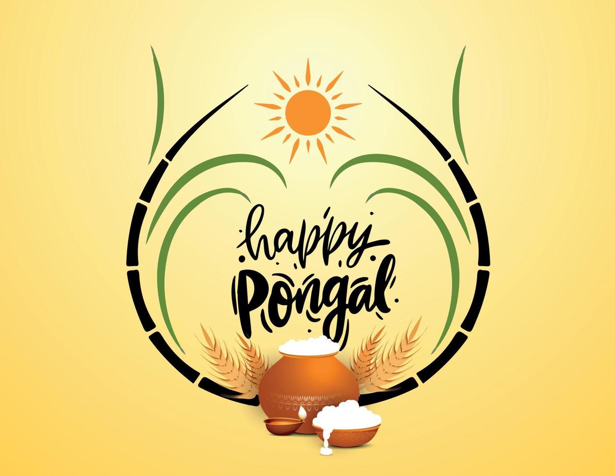 illustration of Happy Pongal Holiday Harvest Festival of Tamil ...