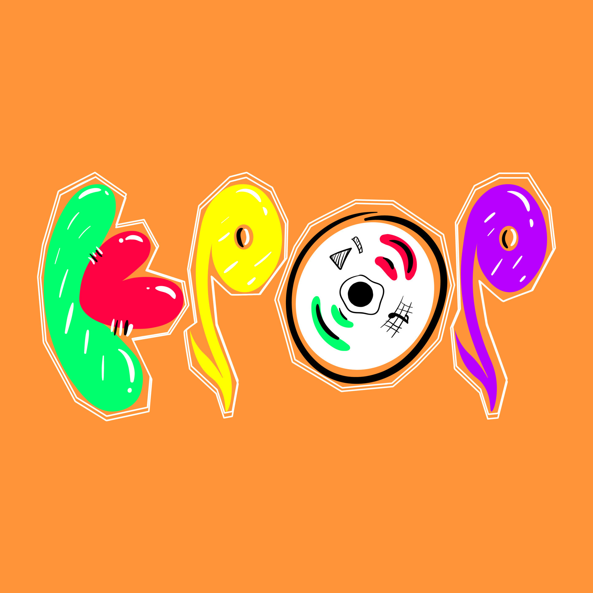 Unique and colorful kpop logo vector design 14477987 Vector Art at Vecteezy