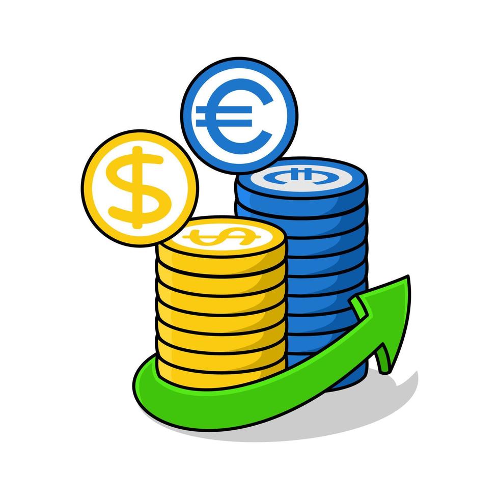 3d icon, money symbol illustration vector