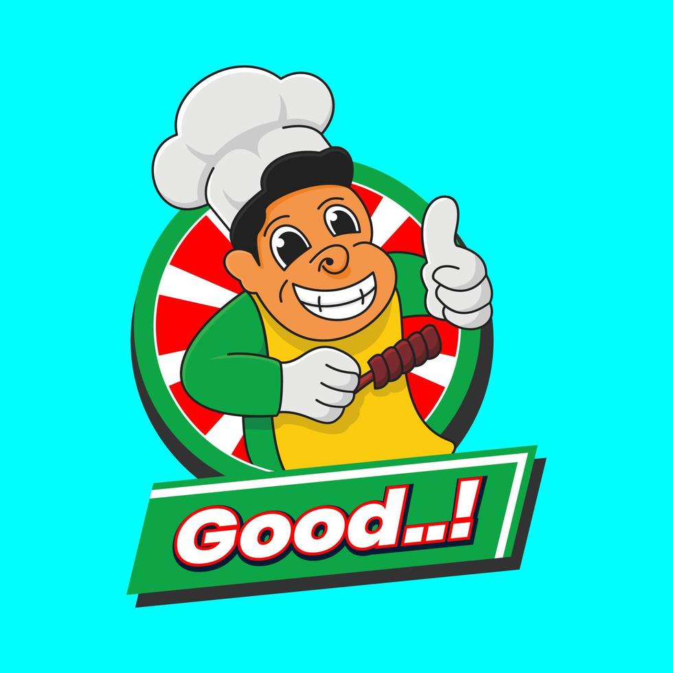 chef mascot, illustration of a chef vector