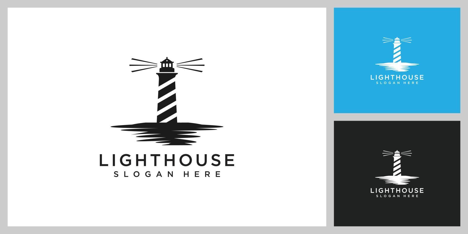 lighthouse logo design vector template