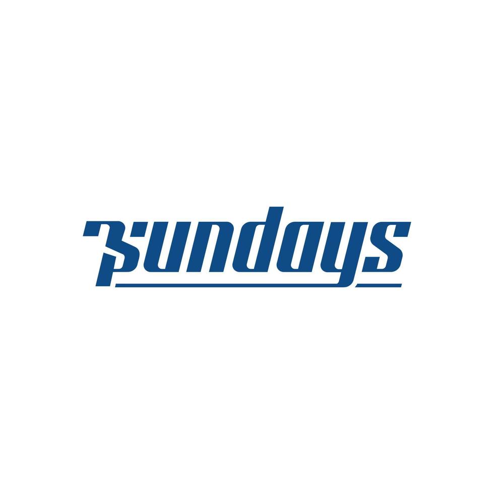 7 Sundays lettermark logo vector template