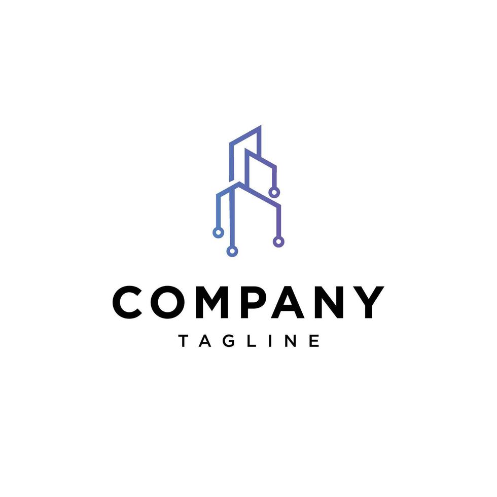 Building Techno Logo vector icon template